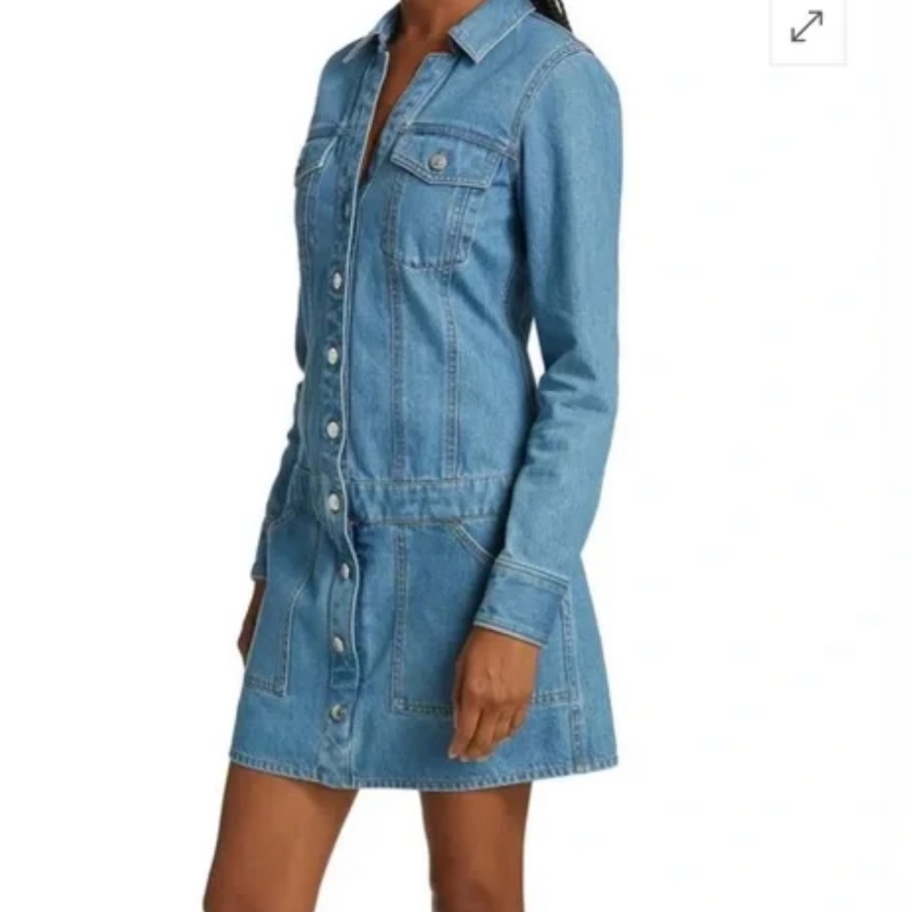 Veronica Beard Cicely Drop Waist Denim Dress - XS